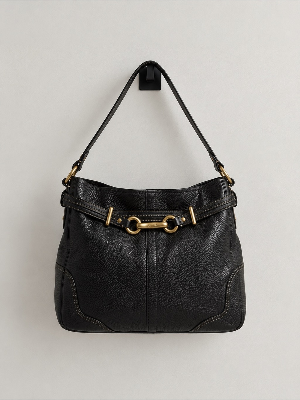 Vintage Coach Hamptons Leather Boho Satchel Hobo Style #12464